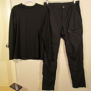 H&M Thermal Black Top & Sports Pants Set